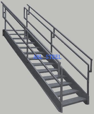 Black Steel Stairs With Cable Railing 黑铁楼梯配线
