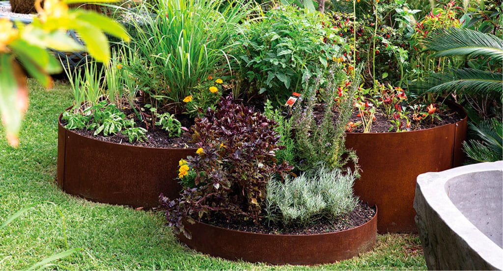 flexible corten steel classic rusty metal round lawn edging 软拷贝钢经典生锈金属圆草编程