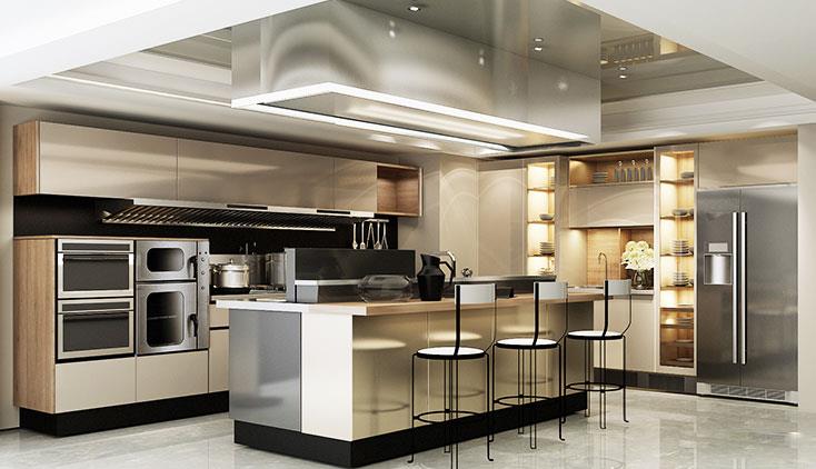 Colored-Stainless-Steel-Kitchen