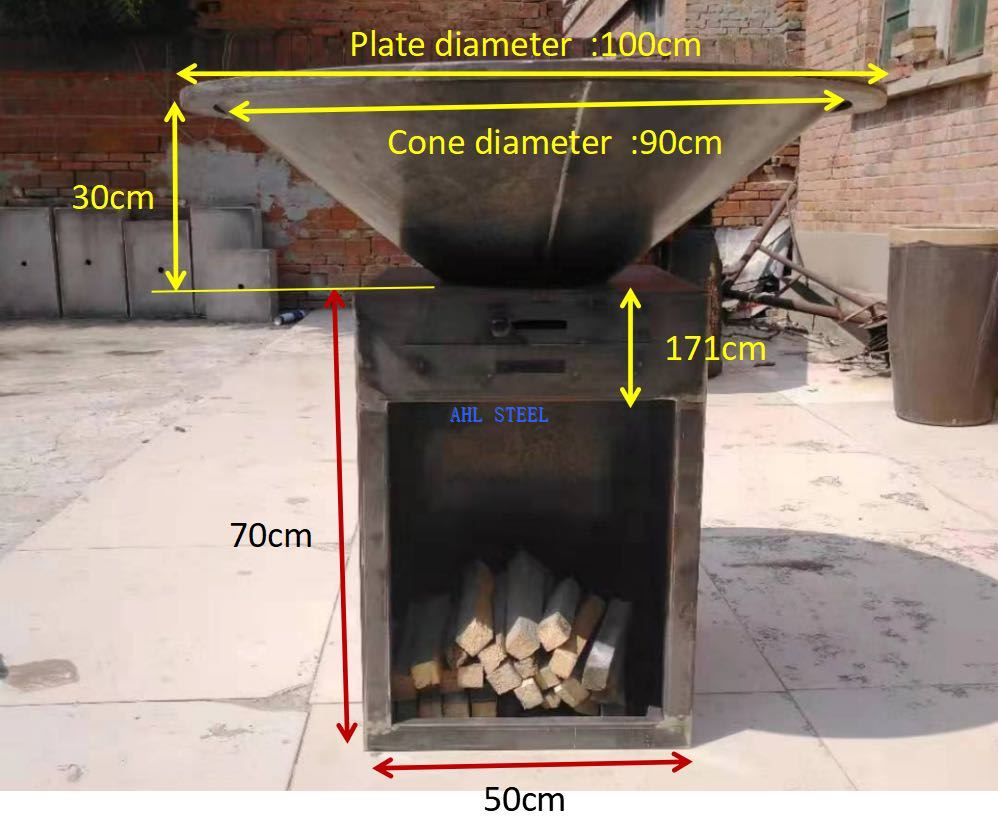 花园Firepit Corten旋转BBQ格栅