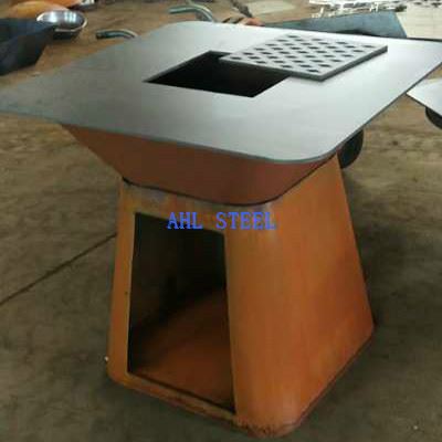 Corten Steel Fire Pit BBQ Brazier