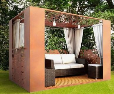 AHLCorten钢园装饰性金属Gazebo