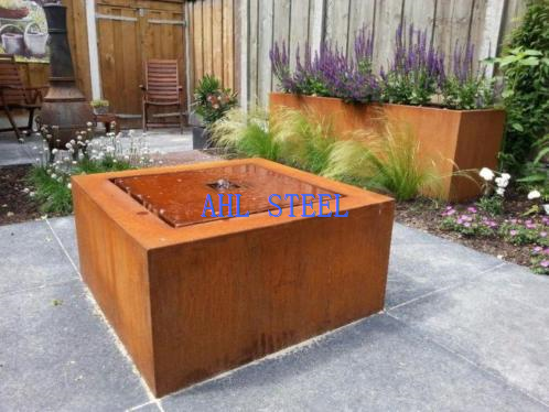 Corten Square Water Table