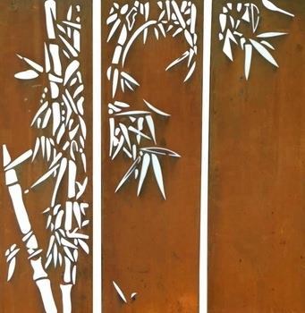 耐候钢花园装饰竹金属屏风