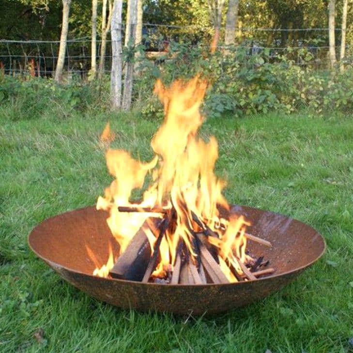 金属碗木材燃烧器户外Firepit