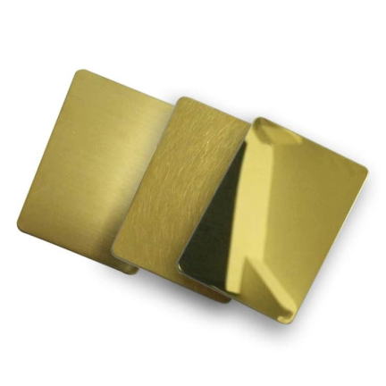 304 Golden 4 * 8英寸8K镜像抛光发际线Tistainless钢板