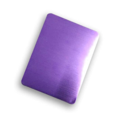 紫色4 * 8英寸超级镜子抛光不锈钢金属板