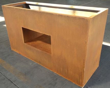 Corten Steel Planters.