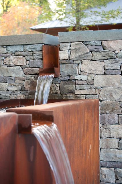 Corten Steel Water Features喷泉瀑布叶片室外