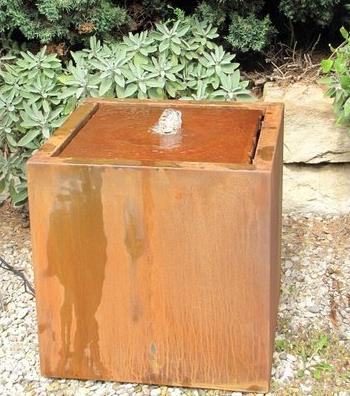 Corten钢水桌|水特征|金属院子艺术