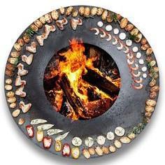 多层耐候钢烧烤架火桌