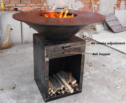 英国钢铁花园木材燃烧壁炉