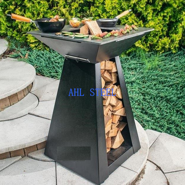 野营木材燃烧金属BBQ Firepit