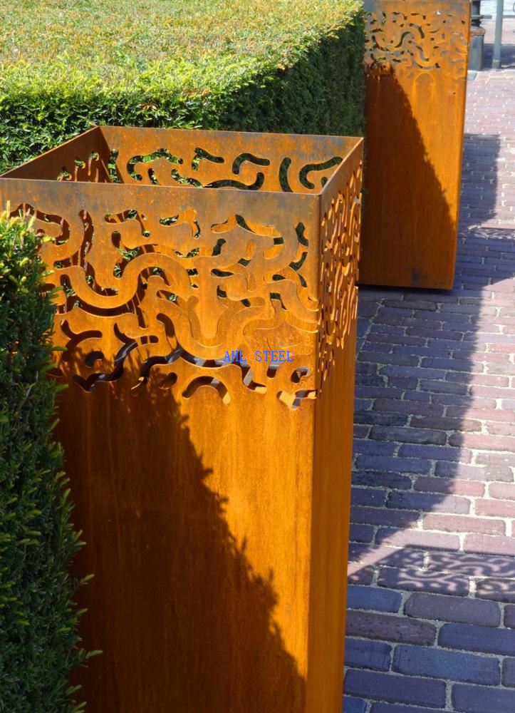 Corten A Steel Garden Lights