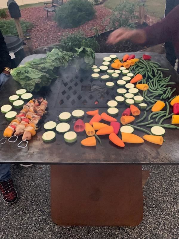 Corten Firepit BBQ Grill Table