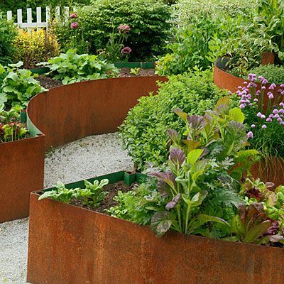 Rust Metal raise Garden Beds