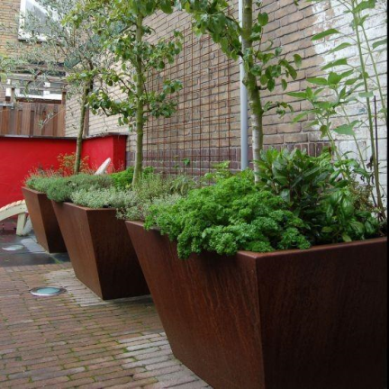 Corten Steel raise Garden Bed For Vegetable Flower Planter Edge