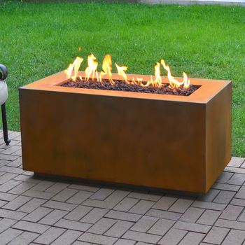 Corten Steel Gas Fire Pit For Backyard