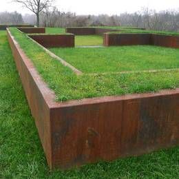 景观边缘Corten Steel Garden Bed