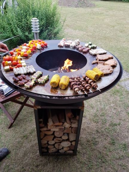 Rust Corten BBQ Grill Table