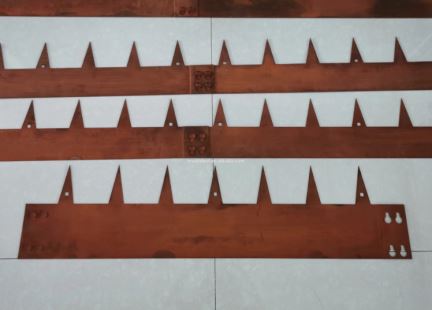 生锈的景观corten edging