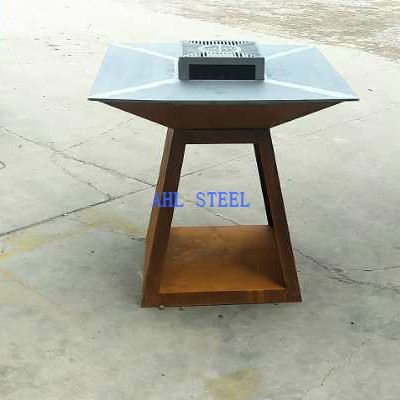 方形模型耐候钢烧烤架