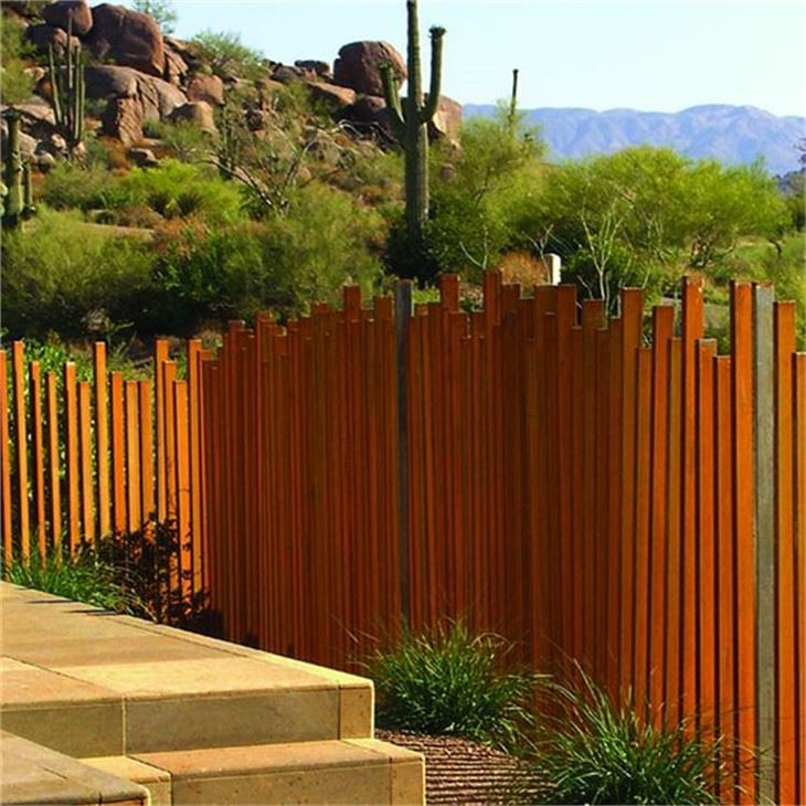 Decorative Wider Corten Steel Fence Panels With Better Privacy
