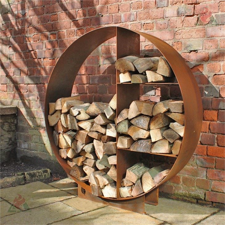 柴棚柴架架户外柴火架带盖子