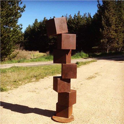 Corten Steel, Stacked Cubes