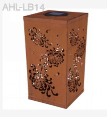 Corten Steel Light Box用于花园装饰